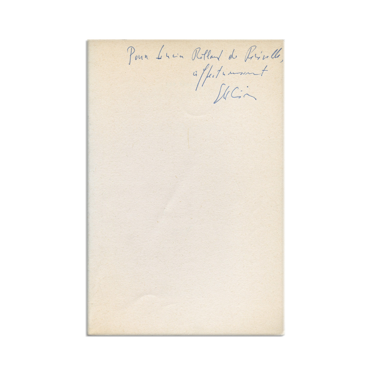 Emil Cioran, Écartèlement, 1979, cu dedicația autorului pentru Lucia Rolland de Renéville - imagine 3