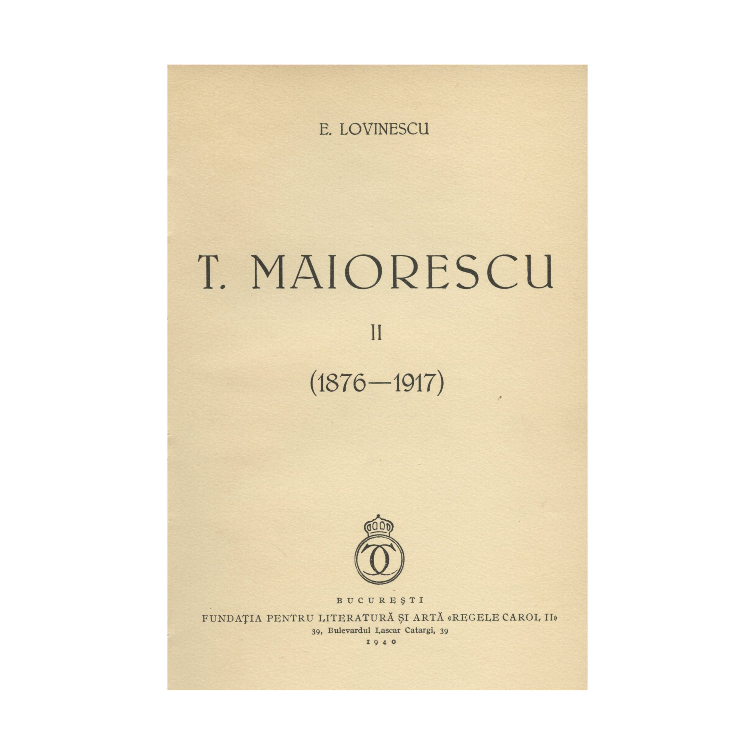Eugen Lovinescu, Titu Maiorescu, două volume, exemplar bibliofil cu dedicație pentru prof. Victor Vâlcovici - imagine 6