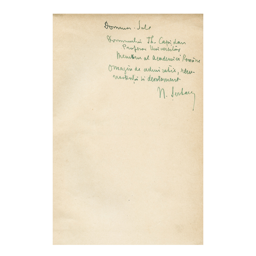 N. Serban, Leopardi et la France, 1913, cu dedicație către Theodor Capidan - imagine 2
