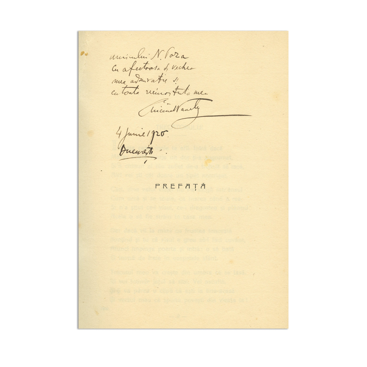 Cincinat Pavelescu, Poezii, 1911, cu dedicație pentru N. Pora - imagine 5