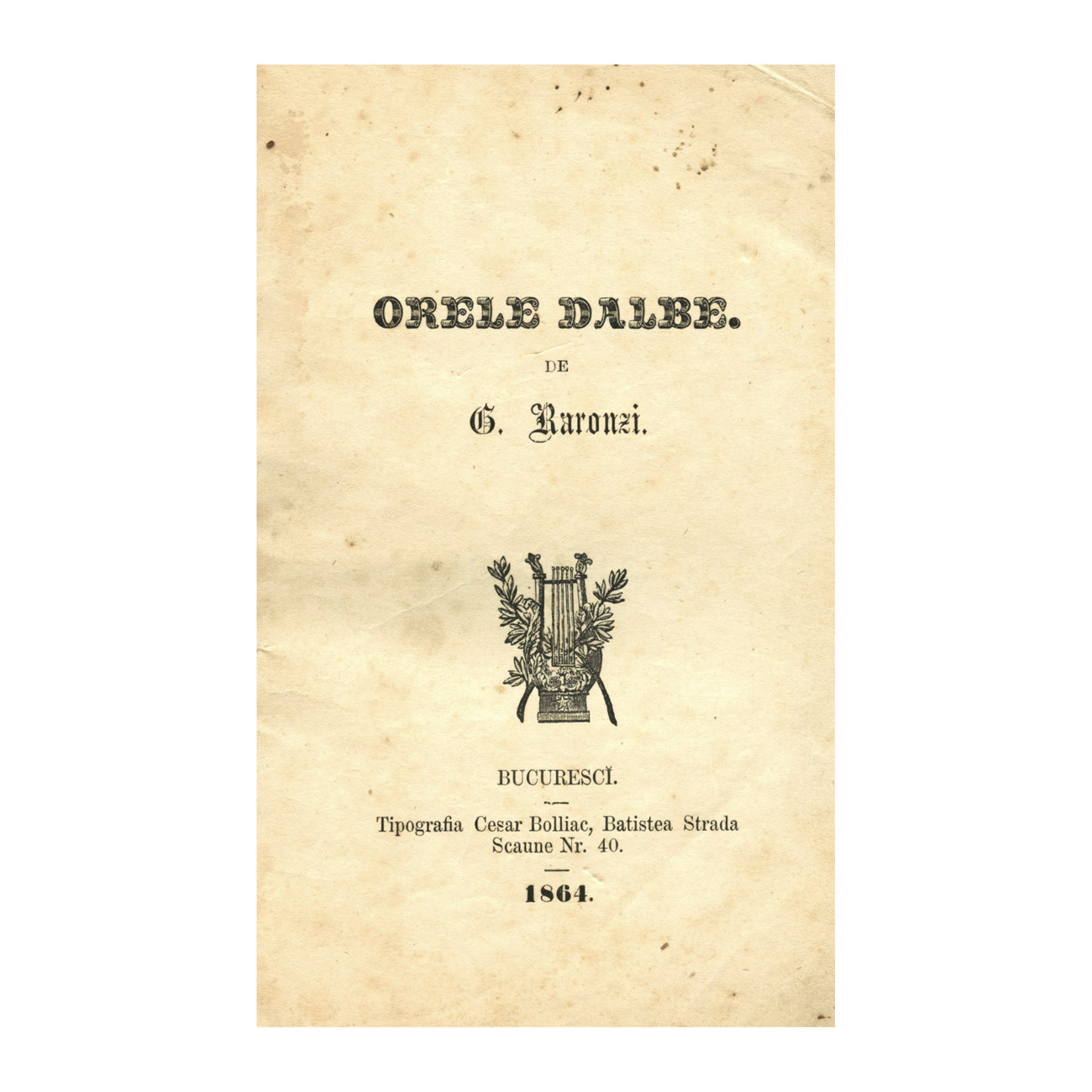 G. Baronzi, Orele Dalbe, 1864 - imagine 2