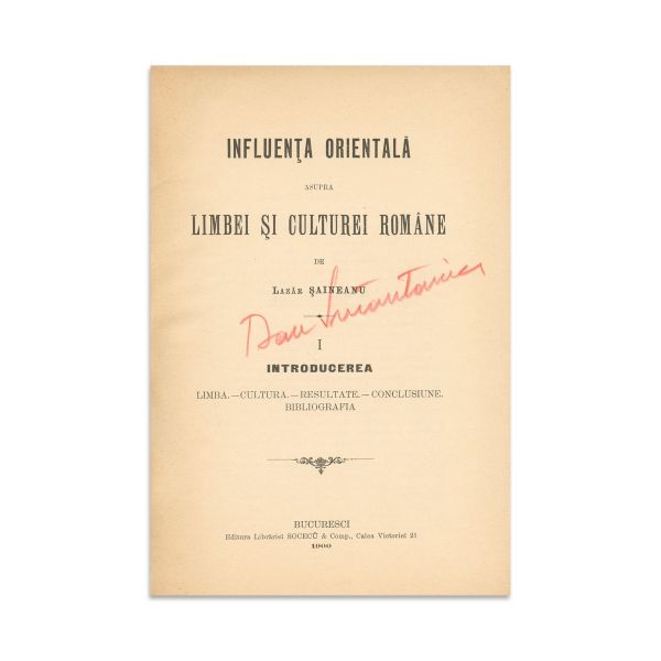 Lazăr Șaineanu, Influența orientală asupra limbii, 1900 - imagine 3