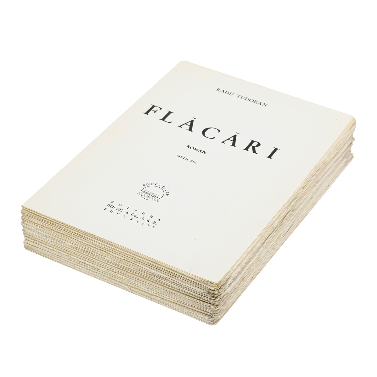 Radu Tudoran, Flăcări, exemplar bibliofil cu dedicație - imagine 2
