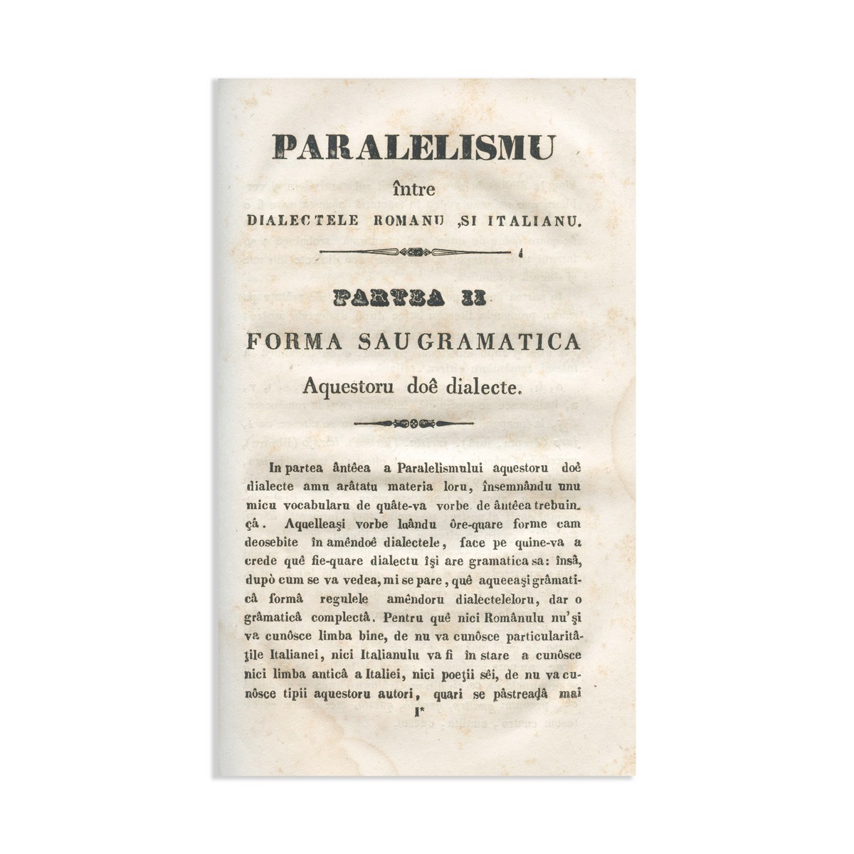 I. Eliade, Paralelismul între dialectele român și italian, 1841 - imagine 3