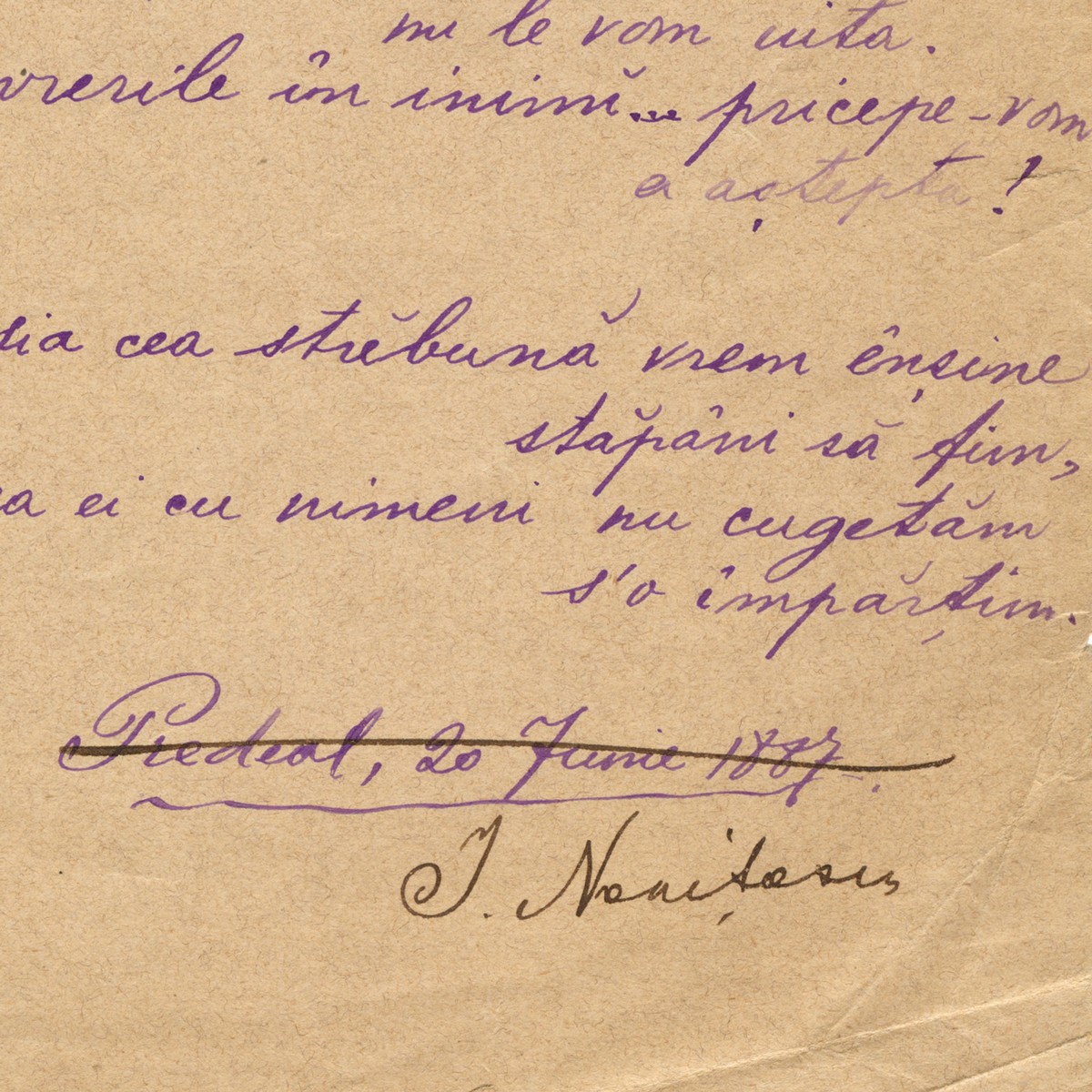 Ioan Nenițescu, manuscris al poemului „Voința Neamului”, 1891 - imagine 2