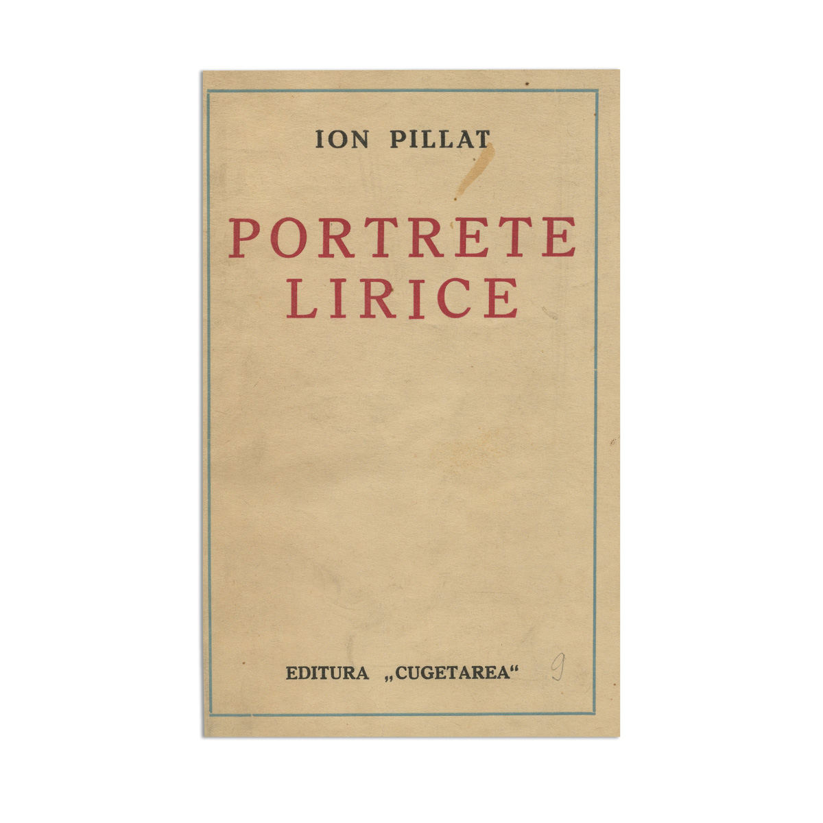 Ion Pillat, Portrete lirice, cu dedicație pentru Th. Capidan - imagine 2