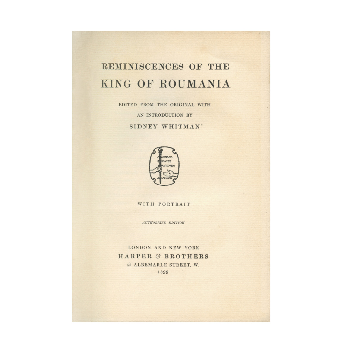 Sidney Whitman, Reminiscences of the King of Roumania, 1899 - imagine 4