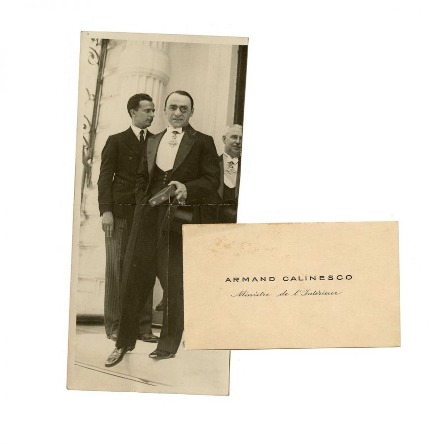 Armand Călinescu, fotografie de Iosif Berman + carte de vizită - imagine 2