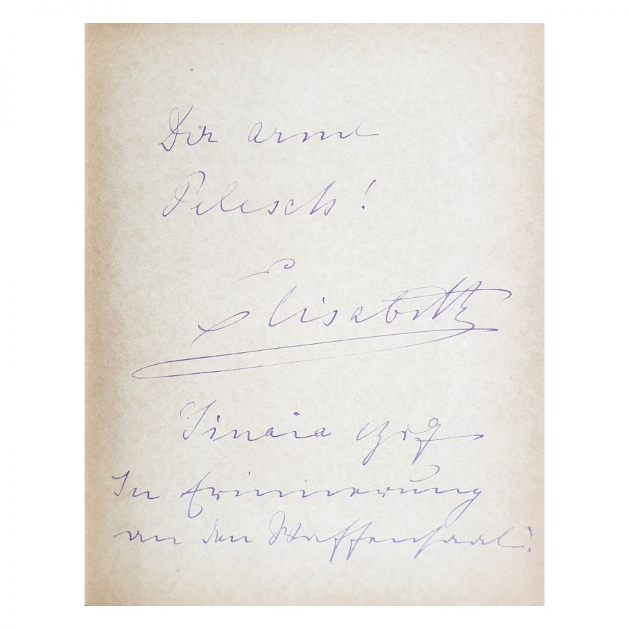 Carmen Sylva, Pelesch im dienst-Poveștile Peleșului, 1888, cu dedicația reginei Elisabeta - imagine 2