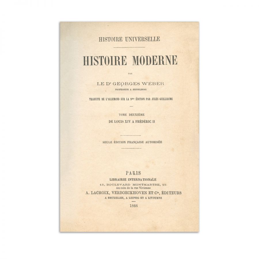 Histoire Universelle, Paris, Librairie Internationale, 1865 - 1868, 4 volume din biblioteca lui Mihai Eminescu, cu ex-librisul semnătură al lui Matei Eminescu - imagine 6