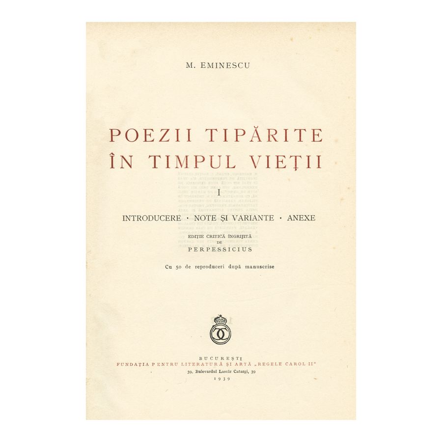 Mihai Eminescu, Opere, XVIII volume, ediția critică îngrijită de Perpessicius, cu dedicația criticului pentru Profesorul Petrescu Joița - imagine 3