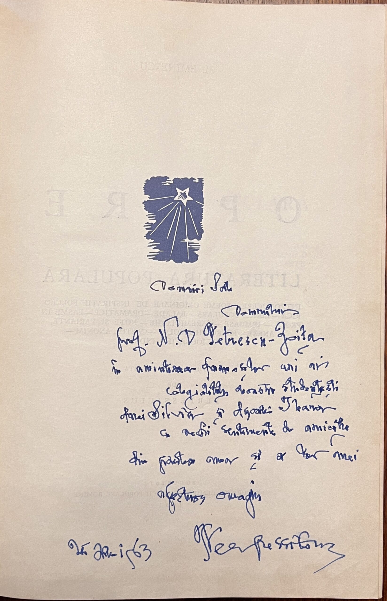 Mihai Eminescu, Opere, XVIII volume, ediția critică îngrijită de Perpessicius, cu dedicația criticului pentru Profesorul Petrescu Joița - imagine 2