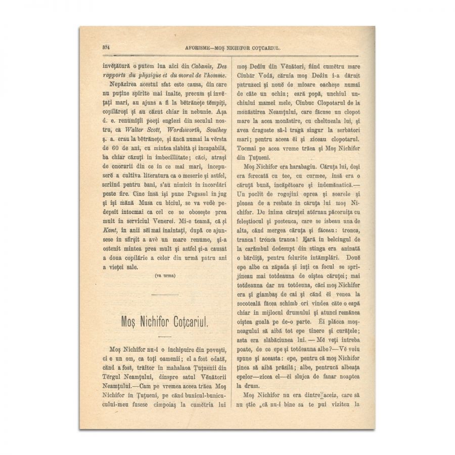Convorbiri Literare, Anul X, 1 aprilie 1876 - 1 februarie 1877, cu mai multe publicații de M. Eminescu, Veronica Micle și Ion Creangă - imagine 9