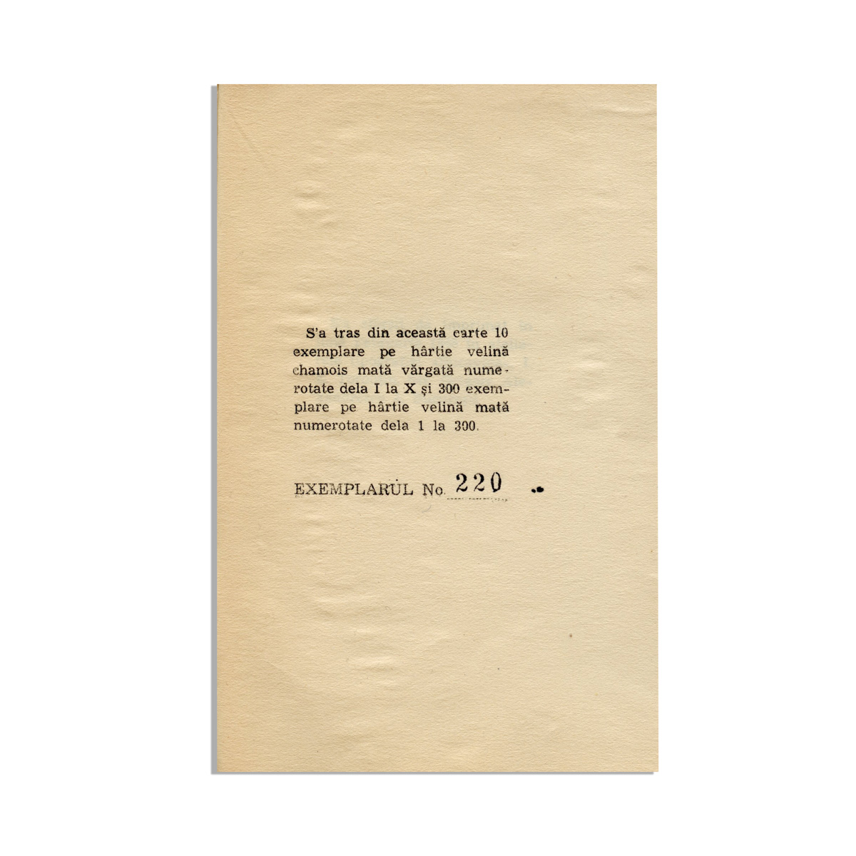 Gellu Naum, Virgil Teodorescu, Spectrul Longevității, 1946, exemplar numerotat - imagine 5