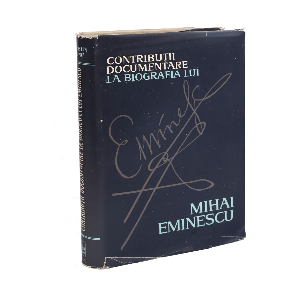 Augustin Z. N. Pop, Contribuții documentare la biografia lui Mihai Eminescu, 1962, cu dedicație olografă - imagine 2