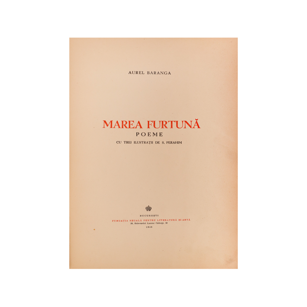 Aurel Baranga, Marea furtună, 1946, exemplar numerotat, cu dedicație pentru Camil Petrescu - imagine 4