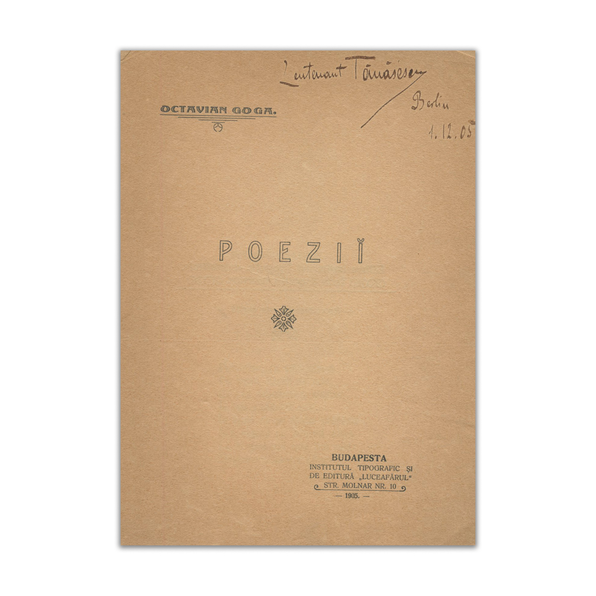 Octavian Goga, Poezii, 1905, prima ediție - imagine 3