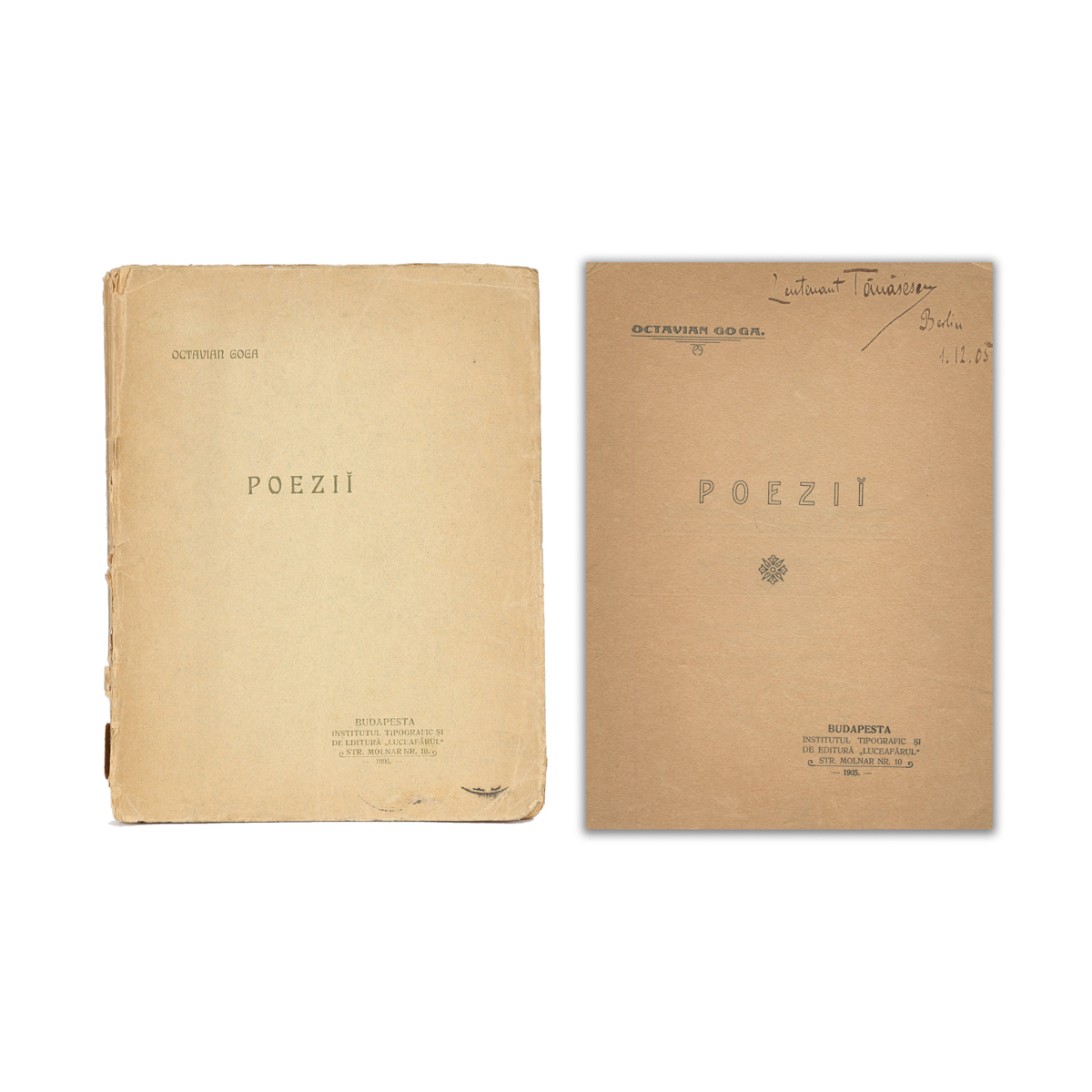 Octavian Goga, Poezii, 1905, prima ediție