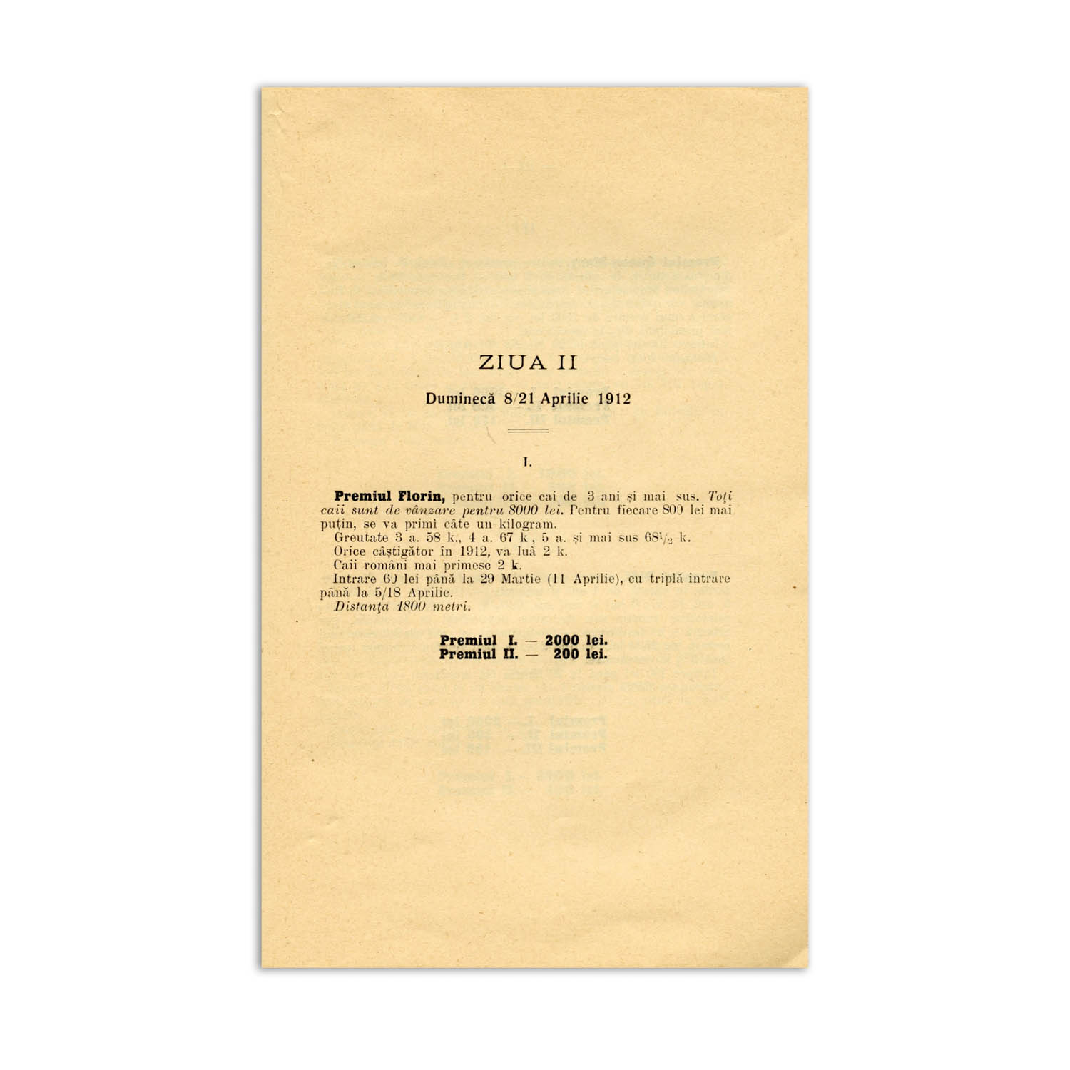 Alergări hipice la București, program și regulamentele întrunirii de primăvară, 1912 - imagine 2