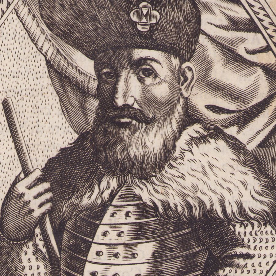 Mihai Viteazul, gravură în cupru eronat identificată ca fiind George Basta, 1683 - imagine 2