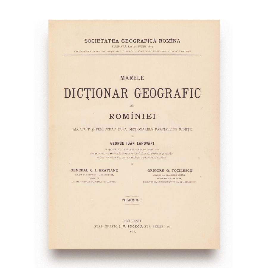 Marele Dicționar Geografic al României, 1898 - 1902, 5 volume - imagine 2