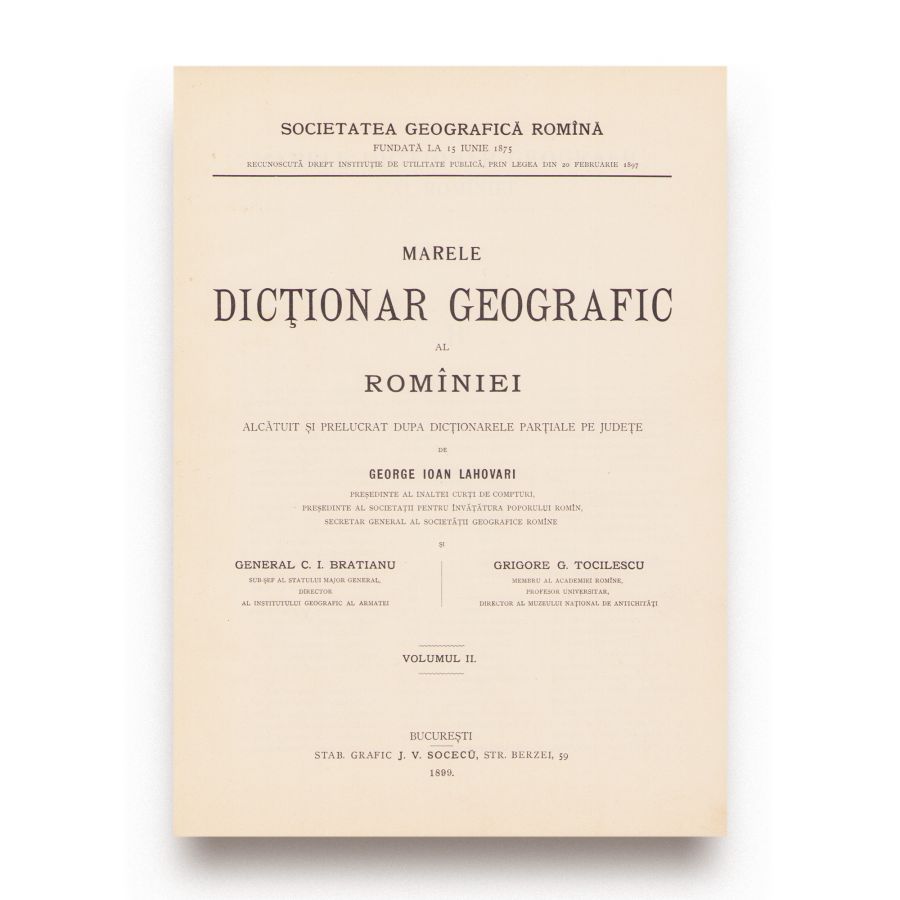 Marele Dicționar Geografic al României, 1898 - 1902, 5 volume - imagine 3