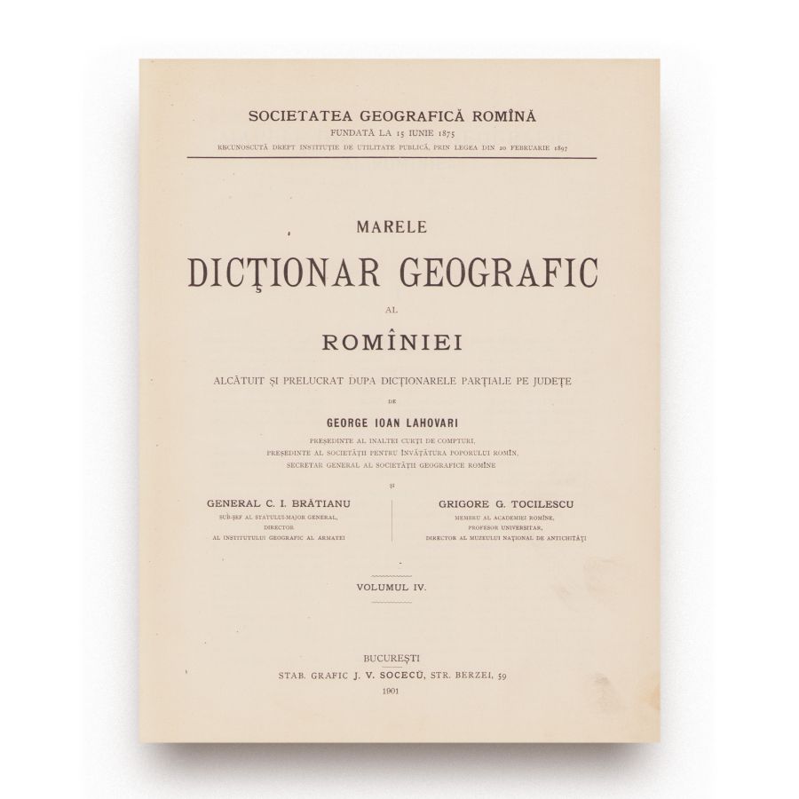 Marele Dicționar Geografic al României, 1898 - 1902, 5 volume - imagine 5