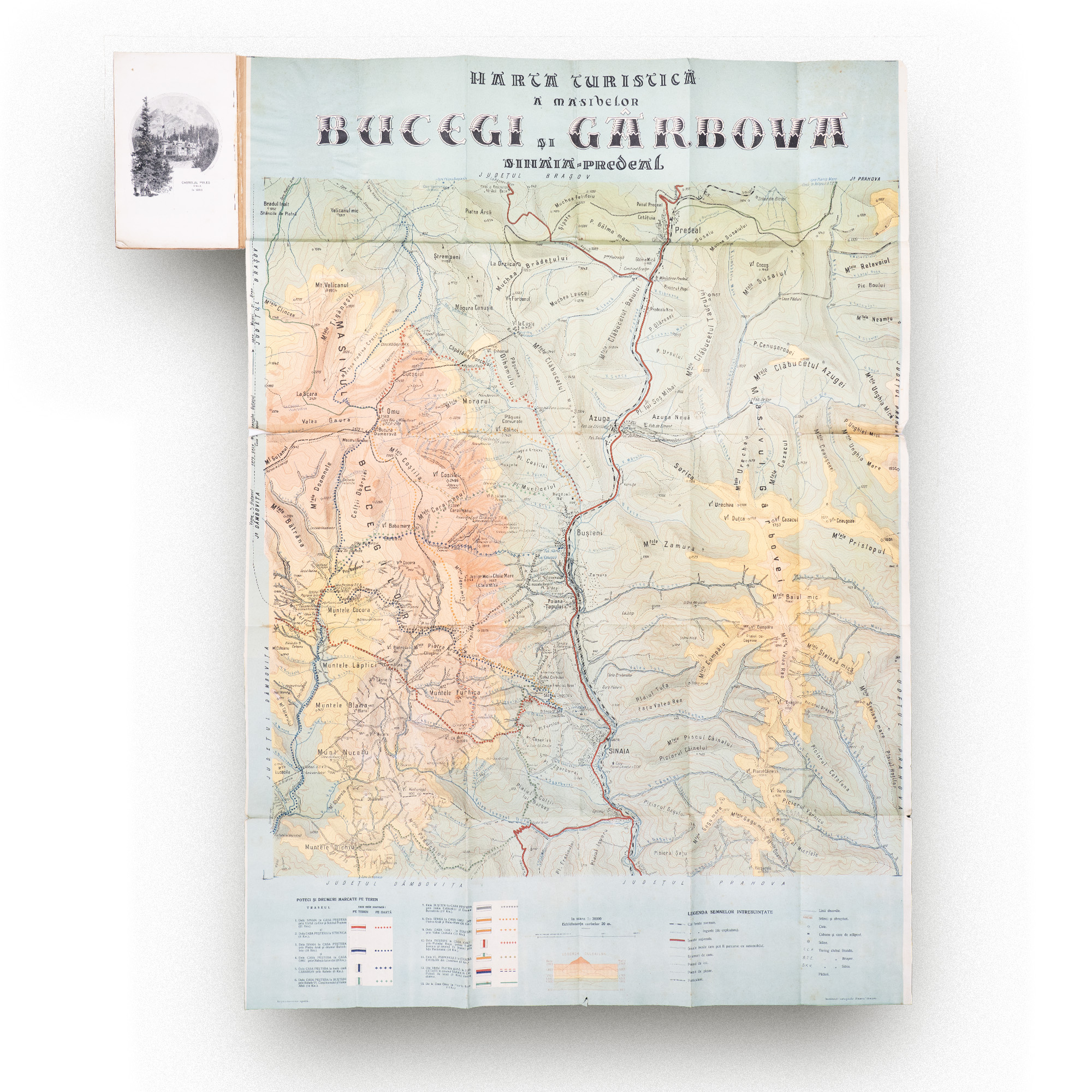 Harta turistică a masivelor Bucegi-Gârbova, 1934 - imagine 2