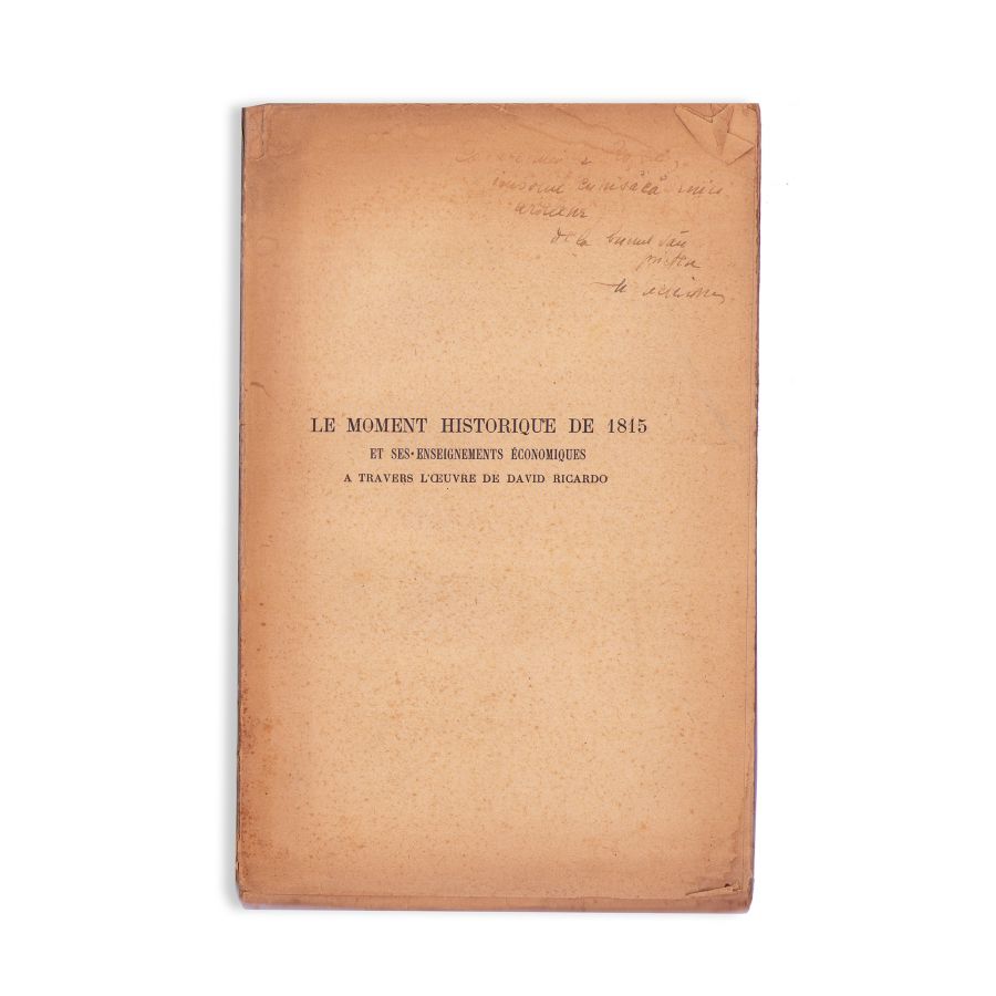 Două volume, D. I. Suchianu, Despre avuție + Le moment historique, cu dedicație pentru D. D. Roșca - imagine 3
