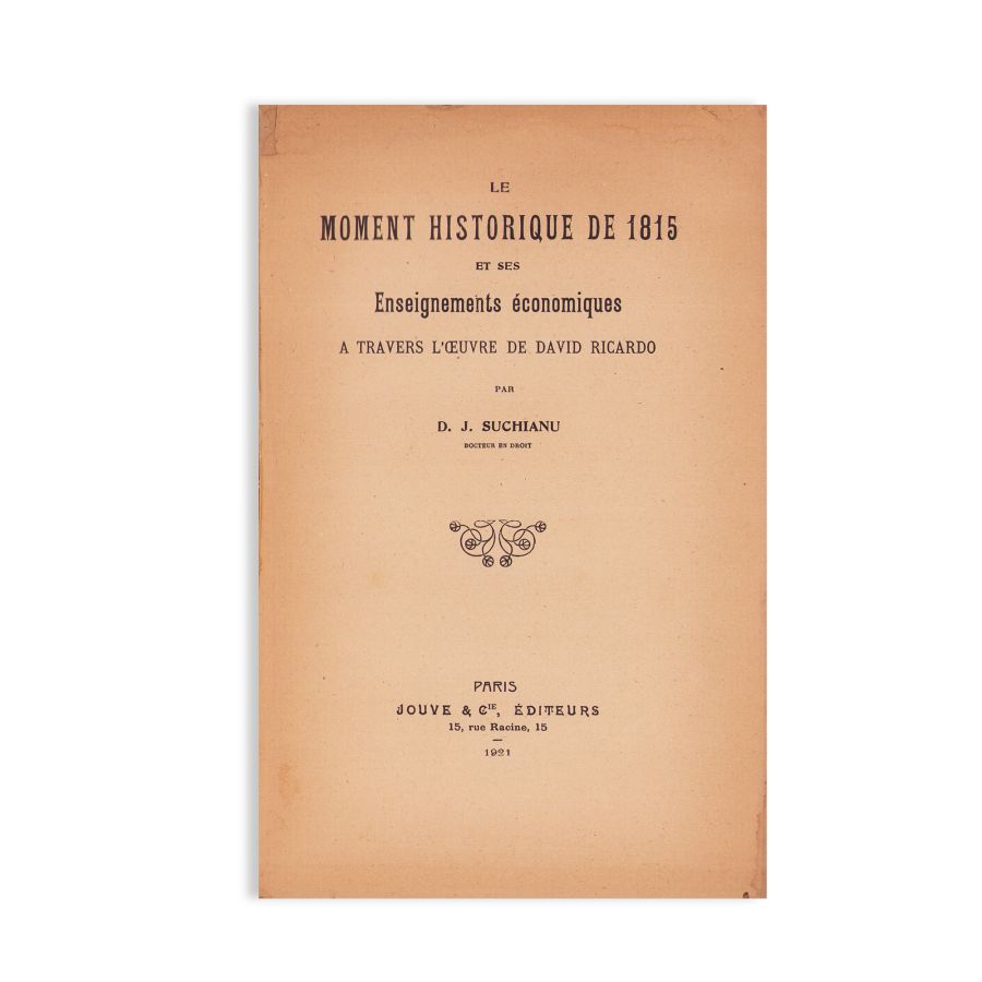 Două volume, D. I. Suchianu, Despre avuție + Le moment historique, cu dedicație pentru D. D. Roșca - imagine 4