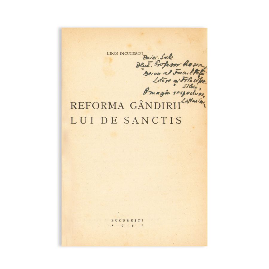 N. Bagdasar, Leon Diculescu, I. Didilescu, Dr. Nicolae Balca, patru volume cu dedicație pentru D. D. Roșca, 1939-1943 - imagine 3