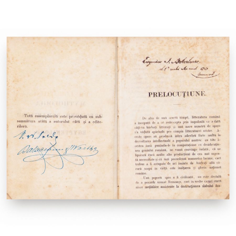 Demetriu N. Preda, Mitologia grecilor, romanilor și a egiptenilor, 1863, cu semnătura olografă a autorului și editorilor - Mytologia grecilor - imagine 4