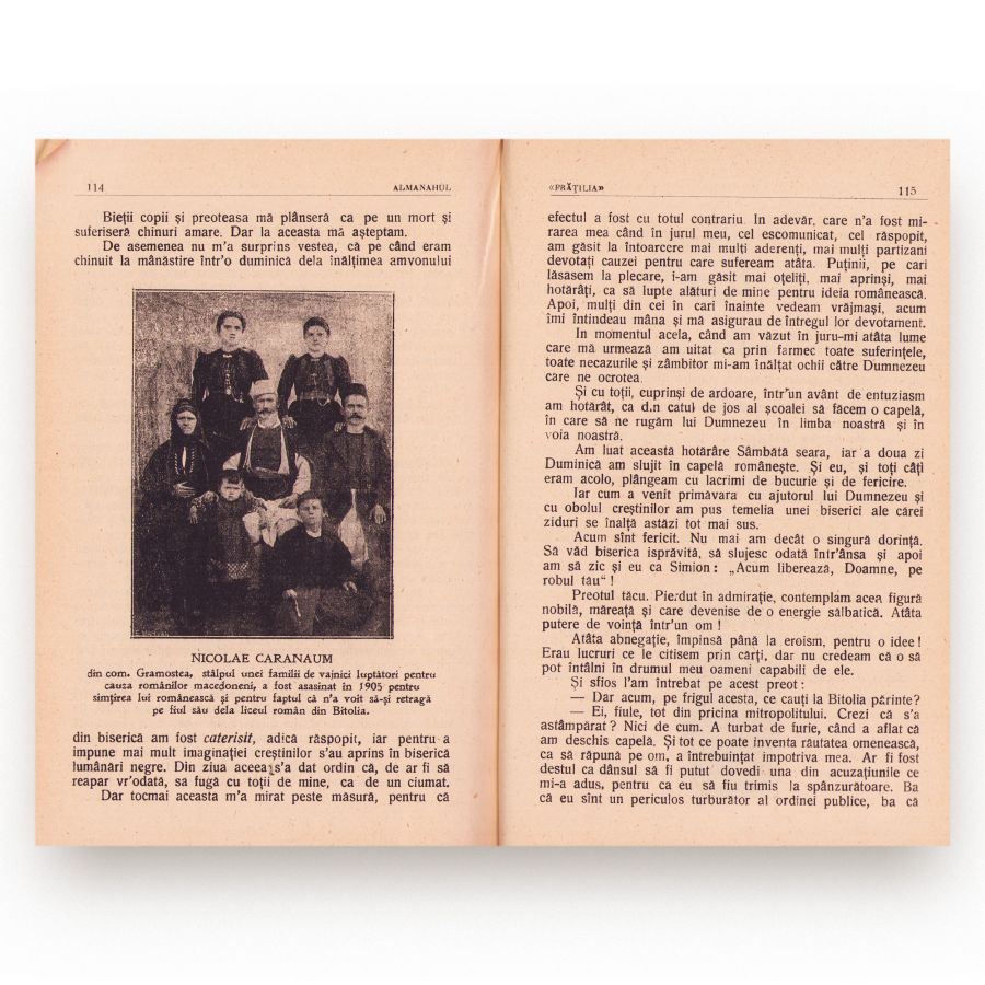 Almanahul Aromânesc „Frățil’ia” pe anul 1927, volum oferit lui Theodor Capidan - imagine 5