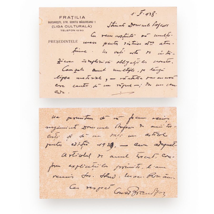 Almanahul Aromânesc „Frățil’ia” pe anul 1927, volum oferit lui Theodor Capidan - imagine 3