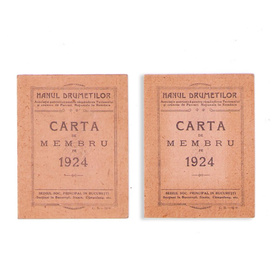 Mihai și Valeria Vlachide, două cărți de membru emise de Asociația „Hanul Drumeților”, 1924 - imagine 2