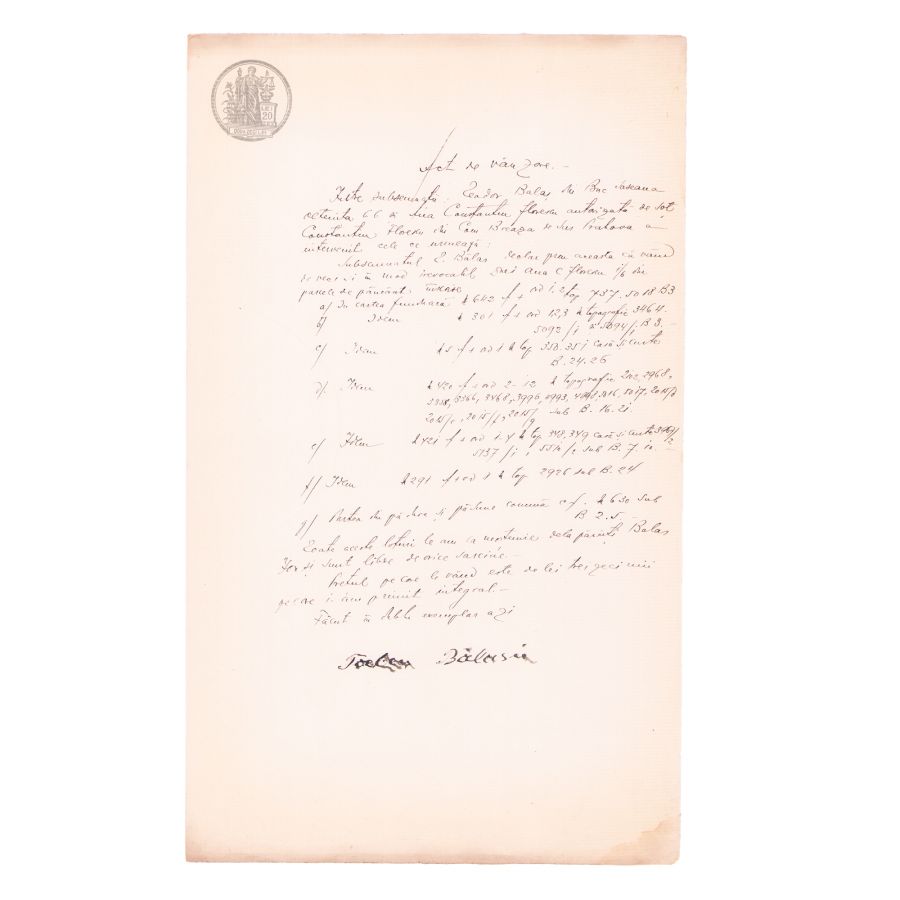 Documente privind vânzarea unor terenuri, 1873-1923 - Timbre fiscale 5 - 10 - 20 - 25 si 50 lei - imagine 3