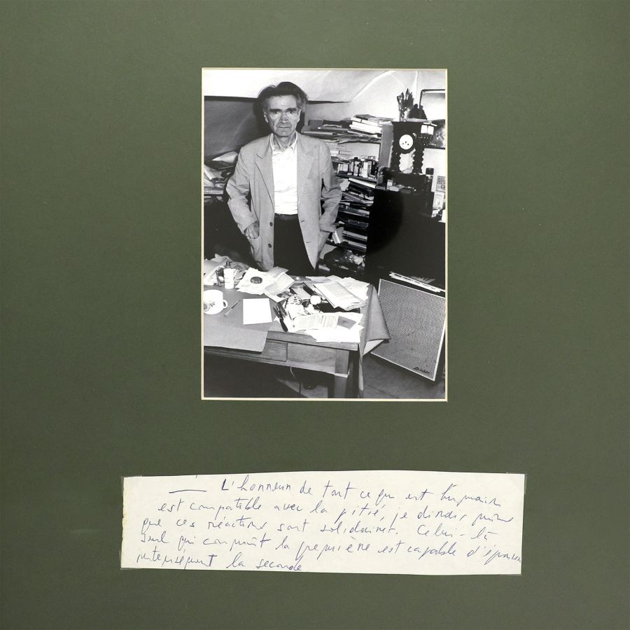 Emil Cioran, Onoarea a tot ce este uman e compatibilă cu mila, filă manuscris - imagine 2