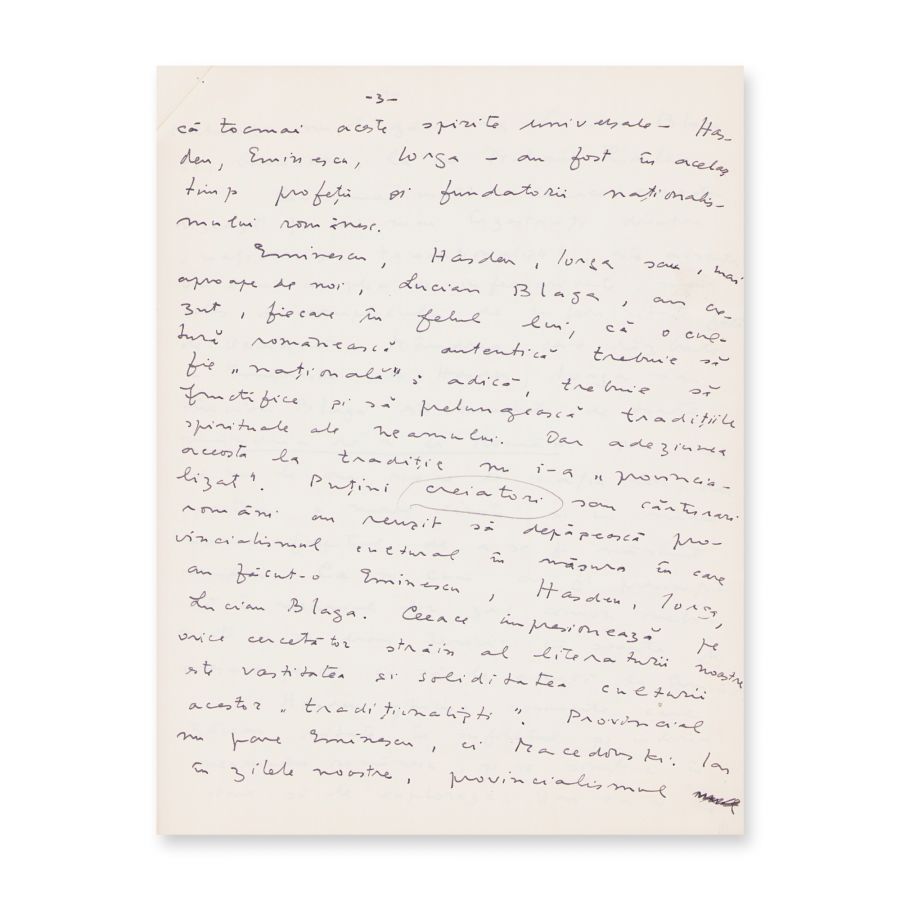 Mircea Eliade, scrisoare pentru Constantin Vișoianu + manuscrisul de 10 pagini „Hasdeu, basarabeanu” - imagine 4