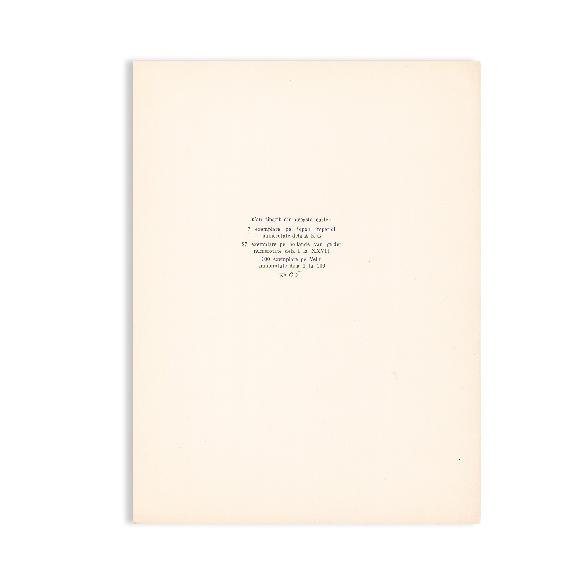 Ilarie Voronca, Colomba, 1927, exemplar numerotat cu dedicație pentru jurnalistul Miron Grindea - imagine 9