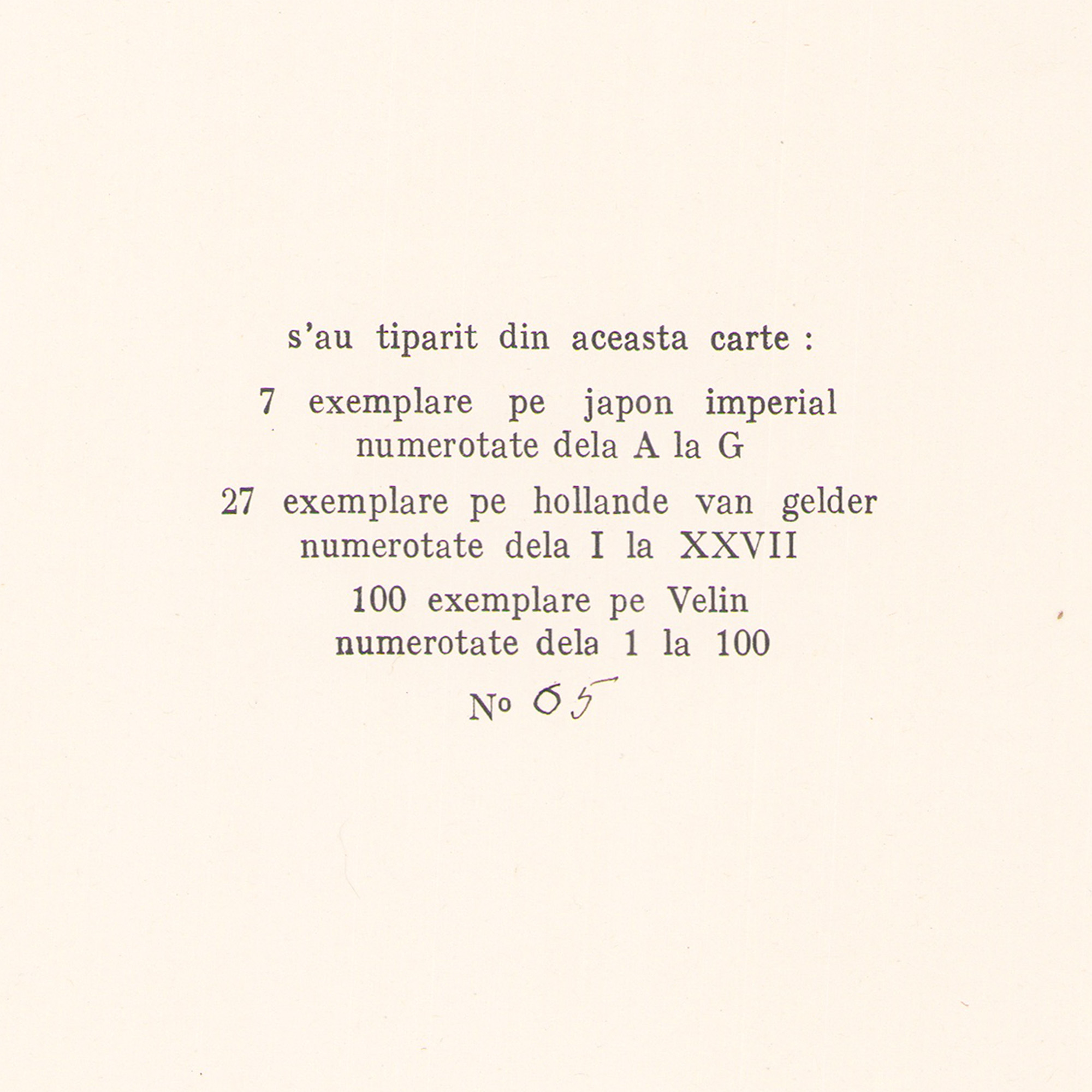 Ilarie Voronca, Colomba, 1927, exemplar numerotat cu dedicație pentru jurnalistul Miron Grindea - imagine 4
