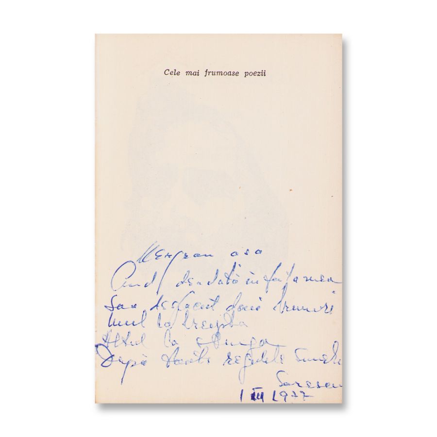 Marin Sorescu, Poeme, 1976, cu amplă însemnare olografă - imagine 2