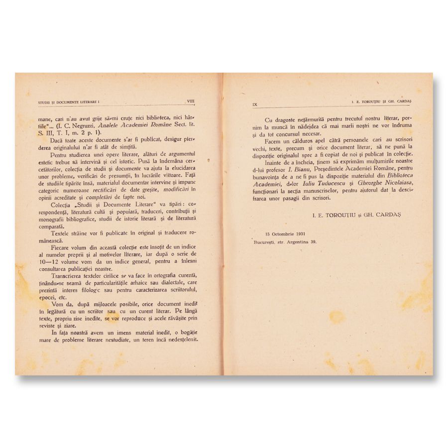 I. E. Torouțiu, Studii și documente literare, 1931-1946, 13 volume - cu dedicație - imagine 6