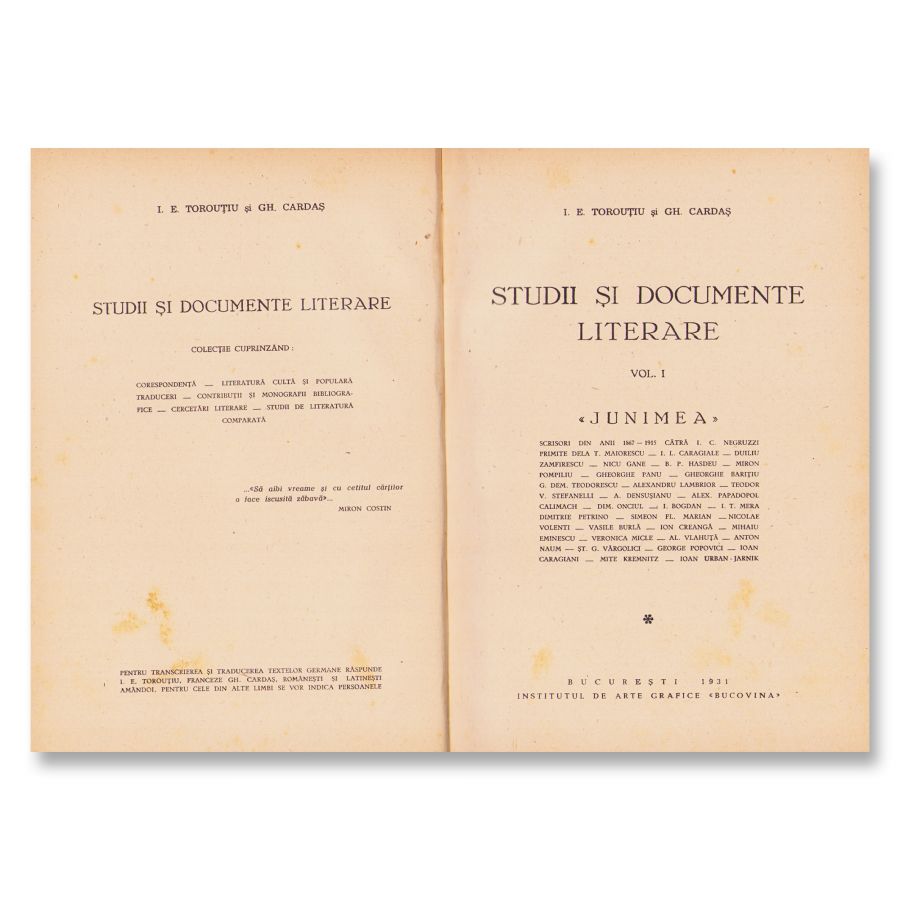 I. E. Torouțiu, Studii și documente literare, 1931-1946, 13 volume - cu dedicație - imagine 7
