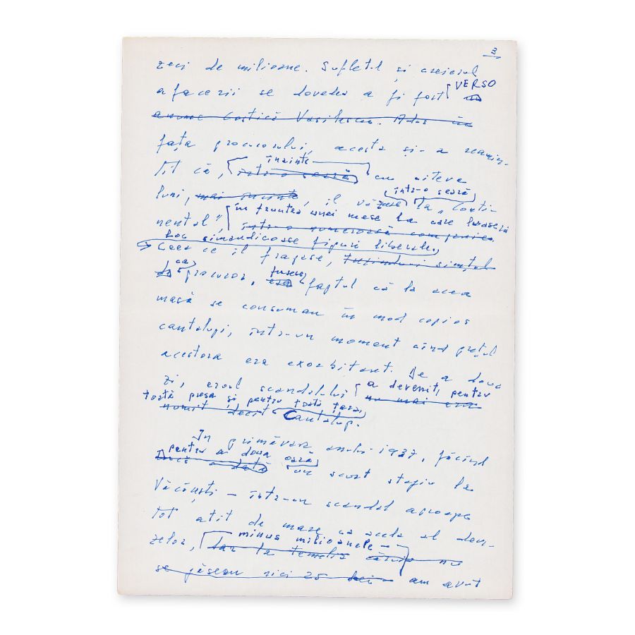 Geo Bogza, Cantalup, cinci file manuscris, 27.XI.1979 - imagine 4